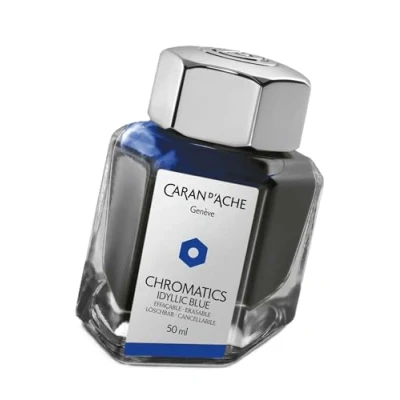 Afbeelding van Caran d&#039;Ache Inktpot Iddyllic Blue 50ml Gratis graveren