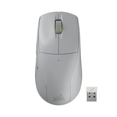 Afbeelding van CORSAIR M75 AIR WIRELESS Ultralichte FPS Gaming Muis 26.000 DPI Ultrasnelle Invoer Symmetrische Vorm iCUE Xompatibel PC, Mac Lichtgrijs