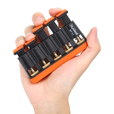 Afbeelding van Guitar Finger Exerciser, Hand Strengthener Trainer Tension Exerciser Grip for Piano (Orange)
