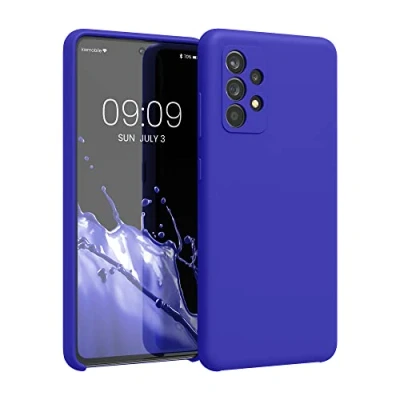 Afbeelding van kwmobile telefoonhoesje geschikt voor Samsung Galaxy A52 / 5G A52s Hoesje met siliconen coating Smartphone case in Baltisch blauw