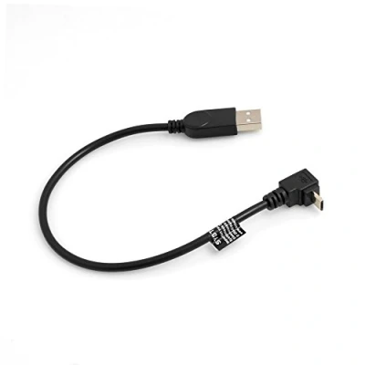 Afbeelding van System S Micro USB kabel 90 graden opwaarts hoek adapter datakabel oplaadkabel 27 cm