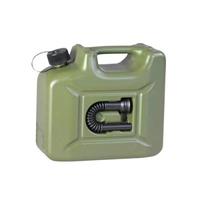 Afbeelding van hünersdorff 801000 Brandstofjerrycan PROFI 10 l voor benzine, diesel en andere gevaarlijke goederen, VN goedkeuring, made in Germany, TÜV geteste productie, olijf