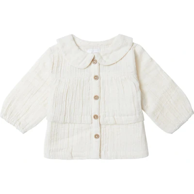 Afbeelding van Noppies Meisje Blouse Crown Whitecap Gray 68