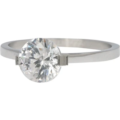 Afbeelding van iXXXi Glamour stone crystal Vulring 2mm Silver maat 17