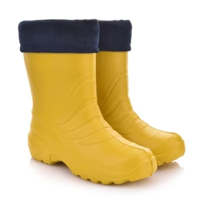 Afbeelding van LEMIGO Unisex Kids EVA Rubberlaarzen Lichtgewicht Warme Regenlaarzen Jongens Meisjes TERMIX 861 22 37 EU (Geel, systeem voor schoenmaten, Kleuter, Numeriek (van/tot), Normaal, 32, 33)