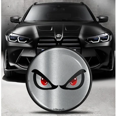 Afbeelding van Biomar Labs Compatibel met BMW Emblem 51148132375 Voor/Motorkap/Kofferbak Tuning Badge Logo 82 mm Geen angst ogen EO 8
