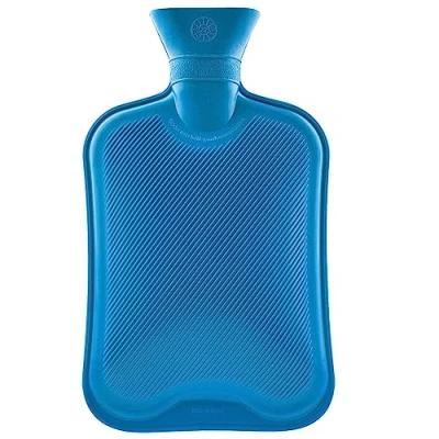Afbeelding van Hot Water Fles Grote 1.8L Rubber Warm Bag 1, 2 of 3 Pack Geribbeld Oppervlak Eén Kant voor Pijnverlichting Koud Kompres Krampen Rugpijn Nekpijn (Blauw, 1 stuk)