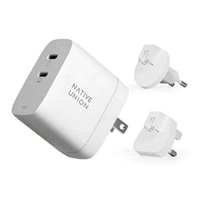 Afbeelding van Native Union Fast GaN oplader PD 67W Ultra compacte Power Delivery compatibele USB C tot 67 W voor MacBook Pro, iPads, iPhones en meer (Wit)