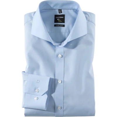 Afbeelding van OLYMP No. Six super slim fit overhemd lichtblauw Strijkvriendelijk Boordmaat: 42