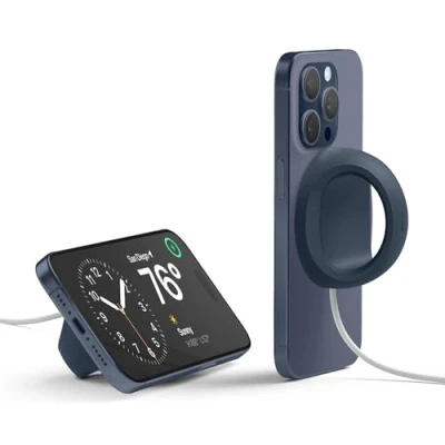 Afbeelding van elago Grip Stand Compatibel met MagSafe oplader Siliconen iPhone 15,14,13,12 [Oplaadkabel niet inbegrepen] (Blauw)