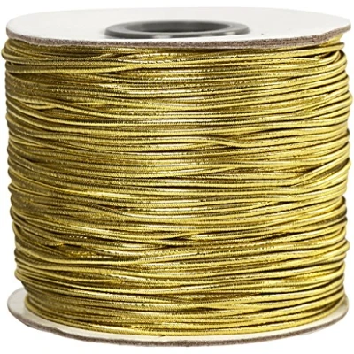 Afbeelding van 41047 Create Craft Elastisch koord 1 mm goud 100 m