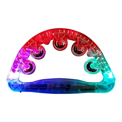 Afbeelding van Glowtopia LED knipperende Tamboerijn met klokken en 6 verschillende modi (1 pak)