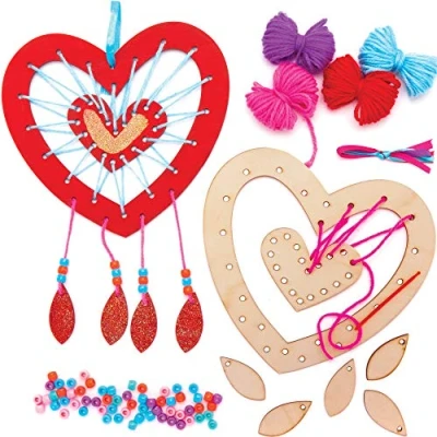 Afbeelding van Baker Ross AT366 Dreamcatcher knutselsets&quot;hart&quot; van hout. Bouw uw eigen dromenvanger verpakking 4