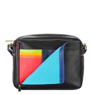 Afbeelding van Mywalit Office Collection Medium Organiser Cross Body Bag black/pace Damestas Leren tas