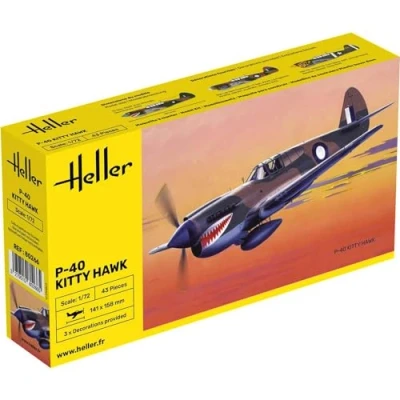 Afbeelding van 1:72 Heller 80266 P 40 Kitty Hawk Plane Plastic Modelbouwpakket