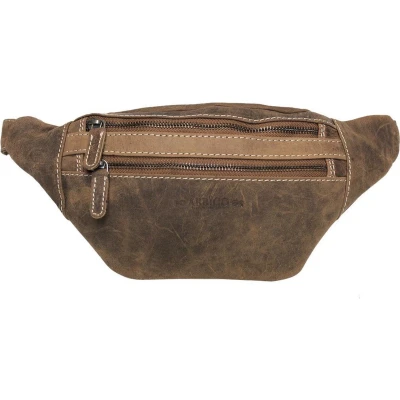 Afbeelding van Heuptas Heuptasje Fanny Pack Buideltasje Festival Tasje Buffelleer Cognac