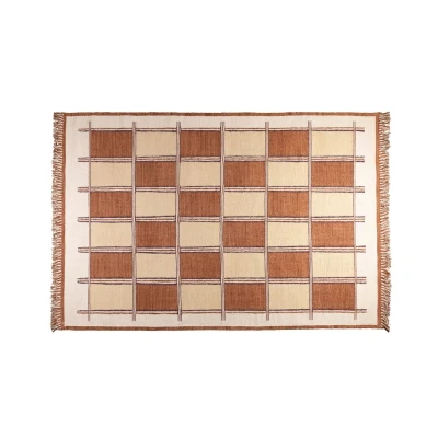 Afbeelding van Dutchbone Gambit vloerkleed 200x300 cm beige Katoen