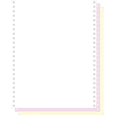 Afbeelding van 1000 feuilles de listing autocopiantes blanc/rose/jaune 240x12&quot; 3plis bandes caroll detachables