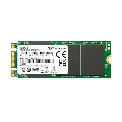 Afbeelding van Transcend 128 GB SATA M.2 SSD 2260 harde schijf 6 Gb/s Retail TS128GMTS600S