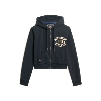 Afbeelding van Superdry Athletic Essentials Sweater met rits, Dames, Maat: 44, Eclipse navy