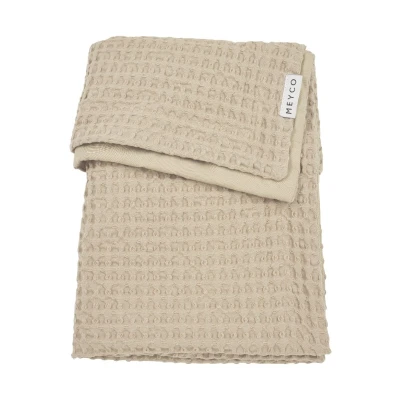 Afbeelding van Meyco Deken Ledikant Wafel Cotton Sand