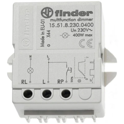 Afbeelding van Finder 15.51.8.230.0400 Stroomstootschakelaar Op en inbouw 1x NO 230 V/AC 400 W 1 stuk(s)