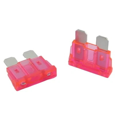 Afbeelding van 5 stuks. SeKi standaard ATO platte steekzekeringen 4A roze; autozekering 19 mm zekering 32 V/DC boot caravan