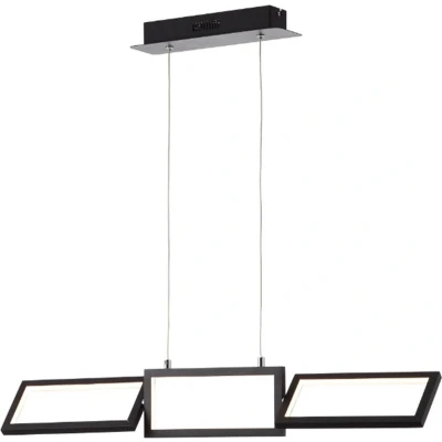 Afbeelding van Brilliant Leuchten Led hanglamp Ranut H 120 cm, B 81 dimbaar, 3200 lm, warmwit, draaibaar, zwart (1 stuk)