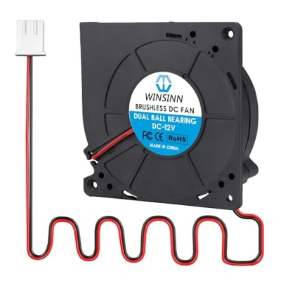 Afbeelding van WINSINN DC 12032 Ventilator, 12 V, dubbele kogellagers, volt, borstelloze koeling, 120 x 32 mm, 2 pins