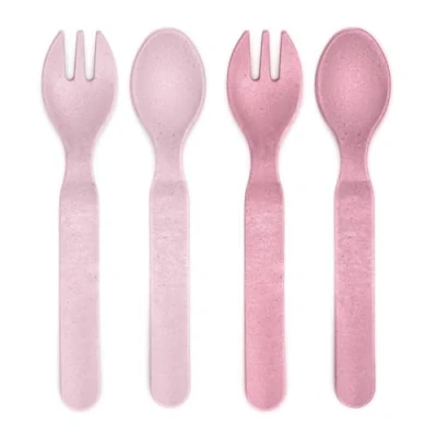 Afbeelding van Baby bestek van Reer roze 4 stuks