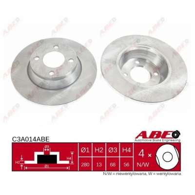 Afbeelding van ABE Remschijven C3A014ABE