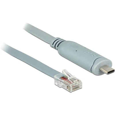 Afbeelding van USB C (m) naar RJ45 seriële RS232 adapter / grijs 0,50 meter