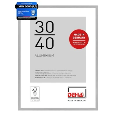 Afbeelding van DEHA Design aluminium fotolijst Tribeca, 30x40 cm, Mat zilver structuur