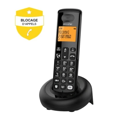 Afbeelding van ALCATEL E260 S. Voice Draadloze DECT telefoon met antwoordapparaat Compact design Groot display achtergrondverlichting Handsfree Functie voor het blokkeren van ongewenste oproepen