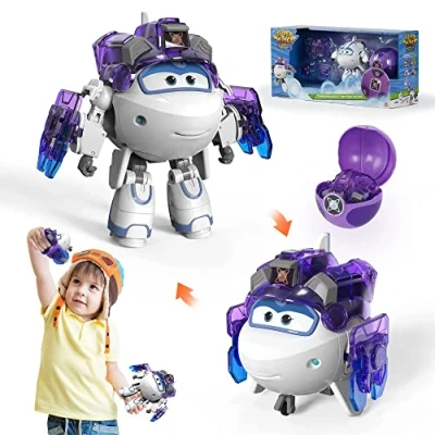 Afbeelding van Super Wings Iron Astra 14 cm (14 cm) Ball High Tech Power, speelgoedvliegtuig, transformeerbare robot, actiefiguur, speelgoed voor kinderen van 3 4 5 6 7 8 9 10 jaar jongens en meisjes