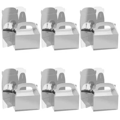 Afbeelding van Belle Vous 24 Pak Zilveren Papieren Geschenk Dozen 15,7 x 9 15 cm Geschenkdoosjes Voor Cadeautjes, Huwelijk/Verjaardag Feest Loot Doos, Goodie Doosjes en Meer