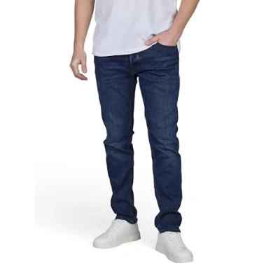 Afbeelding van JACK &amp; JONES JJIGLENN Jeans voor heren, stretch, slim fit, denim jeansbroek, blauw, zwart, maat 30, 31, 32, 33, 34, 36, 38, zwart (Cb 146), 30W / 30L