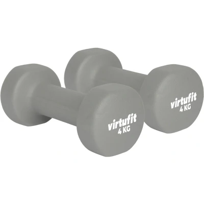 Afbeelding van VirtuFit Vinyl Dumbbell Pro Gewichten Fitness 4 kg Blauw Halter 1 stuk