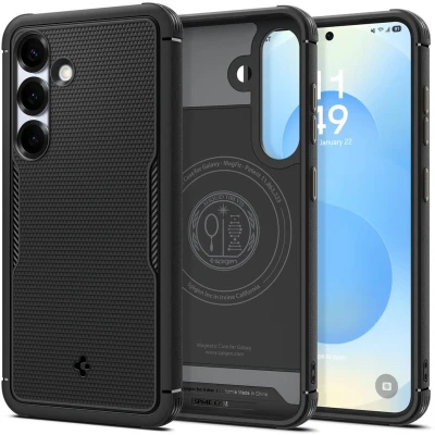 Afbeelding van Spigen Core Armor MagFit Samsung Galaxy S25 Hoesje Mat Zwart