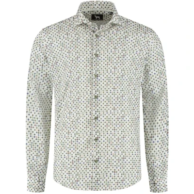 Afbeelding van Gents Blumfontain cirkelprint groen Maat 3XL