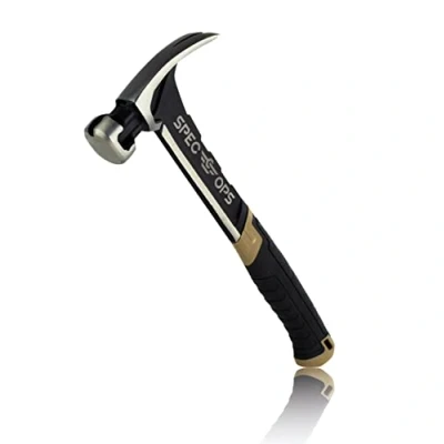Afbeelding van Spec Ops Gereedschap 20oz Rip Claw Nailing Hammer met Glad Gezicht, Schokabsorberende Grip, 3% gedoneerd aan veteranen