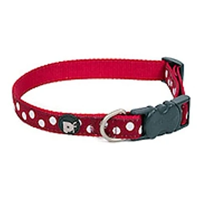 Afbeelding van Petface Witte stippenprint hondenhalsband, klein, kersen