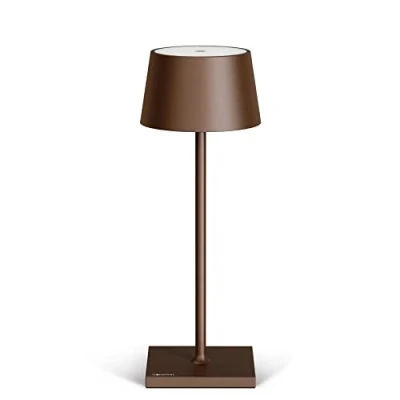 Afbeelding van Stilosa tafellamp, draadloos, led draadloze dimbare lamp met touch, oplaadbaar, USB C, tafellamp voor buiten, bronskleurig