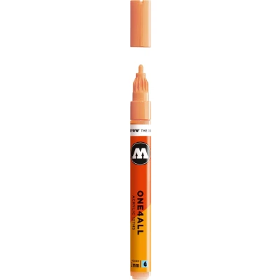 Afbeelding van Molotow ONE4ALL 2mm Acryl Marker Pastel Oranje Geschikt voor vele oppervlaktes zoals canvas, hout, steen, keramiek, plastic, glas, papier, leer...
