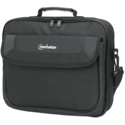 Afbeelding van Manhattan Uniseks Cambridge Clamshell 14,1&quot; notebooktas, zwart, zwart