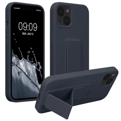 Afbeelding van kwmobile back cover voor smartphone geschikt Apple iPhone 13 1x beschermhoesje van kunststof In bosbesblauw