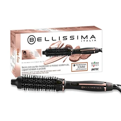 Afbeelding van Imetec Bellissima My Pro Magic Style Brush PB2 30 verwarmde borstel, glad haar, natuurlijk of zacht diameter mm, ionen technologie, keramische coating, multivoltage