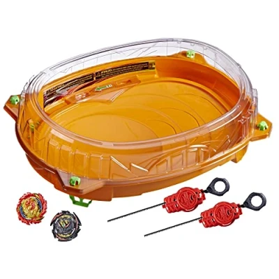 Afbeelding van BEY BLADE Beyblade Burst QuadDrive Kosmische Vector Battle Set Game Beystadium, 2 speelgoedtops en launchers voor kinderen vanaf 8 jaar