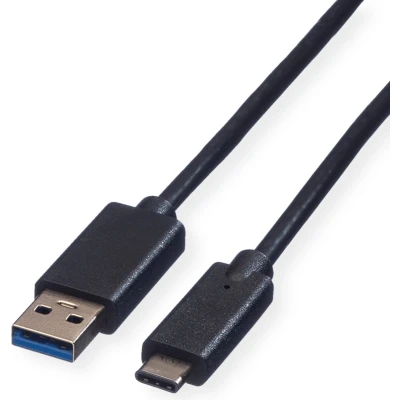 Afbeelding van ROLINE USB 3.2 Gen 1 kabel, A C, ST/ST, zwart, m