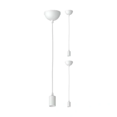 Afbeelding van ledscom.de 3 stuks hanglamp/hanglamp DORI, wit mat, 1x E27 max. 60W